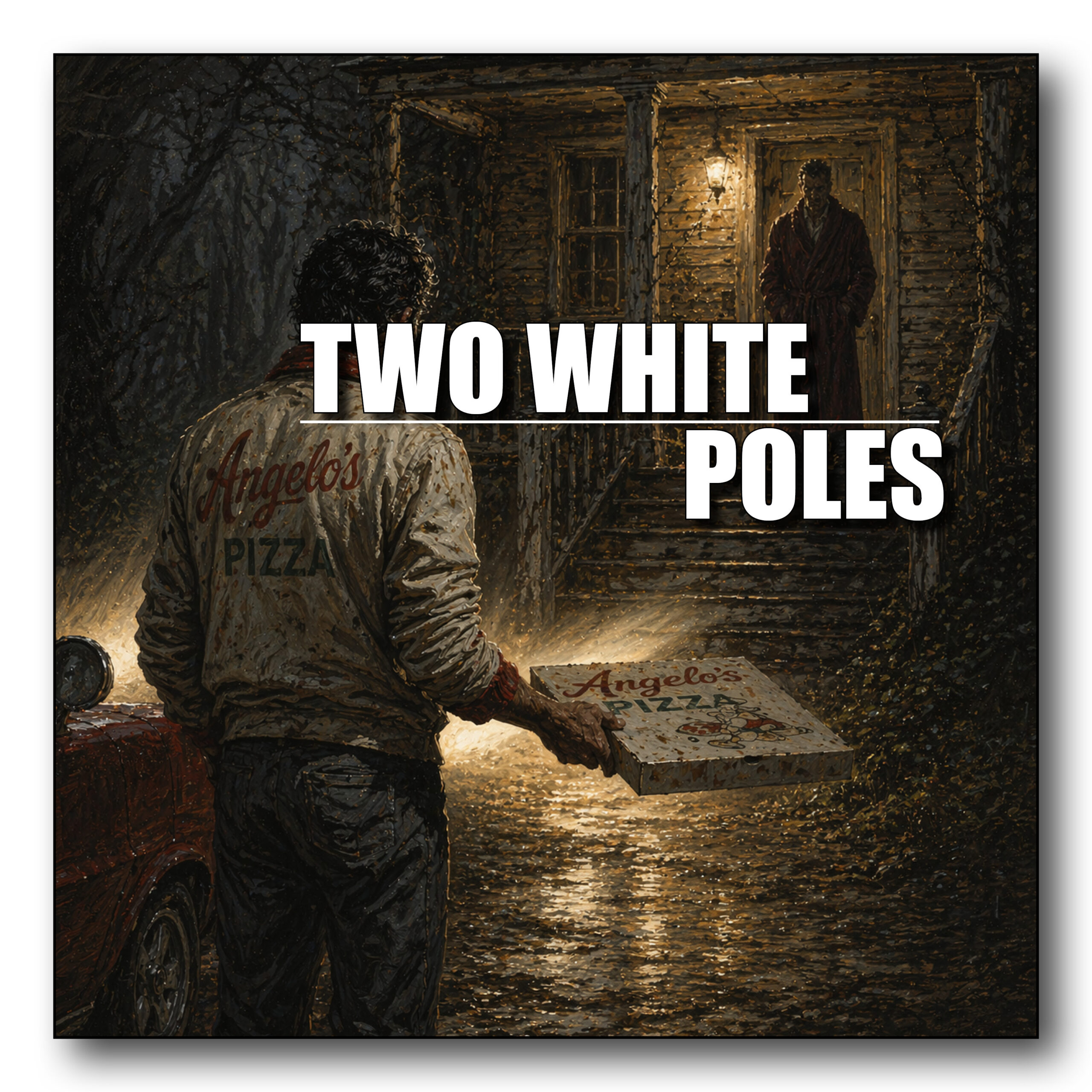Two White Poles